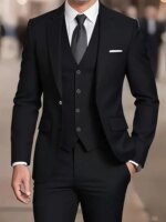 Nuevo Traje Beige, esmoquin de negocios para hombre, vestido Formal de 3/2/1 piezas, vestido de un solo pecho para novio, padrino de boda, fiesta de graduación - Imagen 5