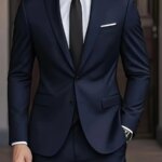 Conjunto de traje de 2 piezas color burdeos para hombre (solo blazer + pantalones, no incluye chaleco), chaqueta y pantalones formales ajustados para negocios, bodas y fiestas