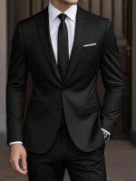 Conjunto de traje de 2 piezas color burdeos para hombre (solo blazer + pantalones, no incluye chaleco), chaqueta y pantalones formales ajustados para negocios, bodas y fiestas - Imagen 4