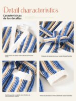 Conjunto de Bata de Felpa Coral para Hombre, Ropa de Casa de Lujo, Pijama Largo de Poliéster, Ropa de Invierno Gruesa para el... - Imagen 3