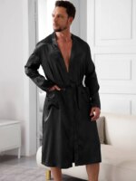 Camisón para hombre con escote en V y de manga larga - Imagen 2