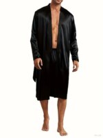Camisón para hombre con escote en V y de manga larga - Imagen 4