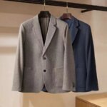 Blazer de hombre de estilo informal para el trabajo, con cuello de solapa, confeccionado con una mezcla de lana italiana BC Mountain.