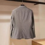 Blazer de hombre de estilo informal para el trabajo, con cuello de solapa, confeccionado con una mezcla de lana italiana BC Mountain. - Imagen 4