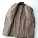 Blazer de hombre de estilo informal para el trabajo, con cuello de solapa, confeccionado con una mezcla de lana italiana BC Mountain. - Imagen 5