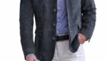 Otoño Invierno chaqueta Blazer de gamuza informal para hombre chaquetas de moda con botones de un solo pecho de Color sólido de manga larga - Imagen 6