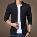 Blazer de negocios de marca para hombre, chaquetas informales a la moda, traje para hombre, nuevos abrigos de algodón, chaqueta cortavientos ajustada, Tops para hombre - Imagen 4