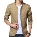 Blazer de negocios de marca para hombre, chaquetas informales a la moda, traje para hombre, nuevos abrigos de algodón, chaqueta cortavientos ajustada, Tops para hombre - Imagen 3
