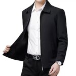 Chaqueta de Hombre de Calidad Sólida, Blazer de Lujo Casual de Negocios para Hombre, Chaqueta con Cremallera, Abrigo de Oficina, Ropa de Abrigo Nueva para Primavera y Otoño - Imagen 2