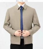 Chaqueta de Hombre de Calidad Sólida, Blazer de Lujo Casual de Negocios para Hombre, Chaqueta con Cremallera, Abrigo de Oficina, Ropa de Abrigo Nueva para Primavera y Otoño - Imagen 3