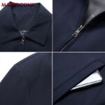 Chaqueta Social Formal de lujo para hombre, Blazer con cuello vuelto, abrigos de vestir de oficina de negocios, traje negro, primavera y otoño, el más nuevo - Imagen 5
