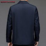 Chaqueta Social Formal de lujo para hombre, Blazer con cuello vuelto, abrigos de vestir de oficina de negocios, traje negro, primavera y otoño, el más nuevo - Imagen 4