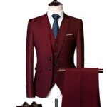 Traje de esmoquin formal ajustado para hombre, traje de novio para boda, blazer de alta calidad, traje de lujo para padrino, traje de negocios para banquete y fiesta. - Imagen 6