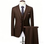 Traje de esmoquin formal ajustado para hombre, traje de novio para boda, blazer de alta calidad, traje de lujo para padrino, traje de negocios para banquete y fiesta.