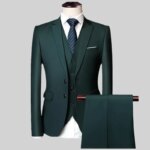 Traje de esmoquin formal ajustado para hombre, traje de novio para boda, blazer de alta calidad, traje de lujo para padrino, traje de negocios para banquete y fiesta. - Imagen 2