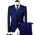 Traje de esmoquin formal ajustado para hombre, traje de novio para boda, blazer de alta calidad, traje de lujo para padrino, traje de negocios para banquete y fiesta. - Imagen 5