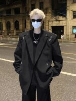 Chaqueta Casual de Metal con Hebilla de Avión para Hombre, Estilo Otoñal, Madura y Ligera, Cleanfit, Ocio, Estilo Occidental,... - Imagen 5