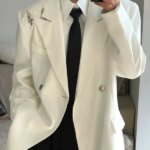 Chaqueta Casual de Metal con Hebilla de Avión para Hombre, Estilo Otoñal, Madura y Ligera, Cleanfit, Ocio, Estilo Occidental,...