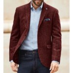 Blazer de Traje de Tweed Espigado para Hombre, Chaqueta Clásica con Solapa de Muesca, Elegante, Ajuste Delgado, Moda Sencilla, Casual, Ropa Exterior de Negocios - Imagen 6