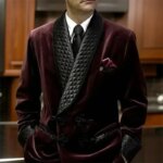 Chaqueta de traje larga de 1 pieza para hombre para boda 2024, chal con solapa de terciopelo, traje para fumar, chaqueta para cena, abrigo de fiesta listo para enviar - Imagen 4