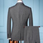 Traje De negocios Elegante para Hombre, Blazer, chaleco y pantalones, moda informal, Traje De boda, 6XL - Imagen 3