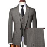 Traje De negocios Elegante para Hombre, Blazer, chaleco y pantalones, moda informal, Traje De boda, 6XL
