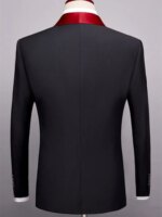 Traje de hombre de 2 piezas adecuado para trajes de negocios de boda, conjuntos de chaquetas y pantalones de un solo botón, conjuntos de chaquetas ajustadas - Imagen 5