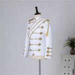 Blazer con Lentejuelas para Actuaciones, Traje Informal para Hombre, para Eventos al Aire Libre, Invitados a Banquetes, Cantantes de Rock, con Cuello Alto - Imagen 4