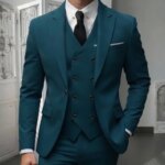 Conjunto de Traje Clásico de 3 Piezas para Hombre - Blazer con Solapa Entallada, Chaleco y Pantalones, Atuendo Formal Versátil para Negocios y Eventos - Imagen 6