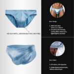 Calzoncillos de satén de seda fría para hombre, ropa interior fresca de verano, cintura baja, bolsa en U, suaves, elásticos de nailon, calzoncillos de bikini para hombre. - Imagen 2