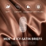Calzoncillos de satén de seda fría para hombre, ropa interior fresca de verano, cintura baja, bolsa en U, suaves, elásticos de nailon, calzoncillos de bikini para hombre. - Imagen 5