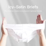 Calzoncillos de satén de seda fría para hombre, ropa interior fresca de verano, cintura baja, bolsa en U, suaves, elásticos de nailon, calzoncillos de bikini para hombre. - Imagen 4