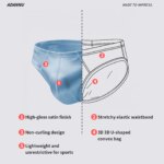 Calzoncillos de satén de seda fría para hombre, ropa interior fresca de verano, cintura baja, bolsa en U, suaves, elásticos de nailon, calzoncillos de bikini para hombre. - Imagen 3