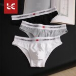 3 piezas de calzoncillos de algodón de cintura baja para hombre, ropa interior deportiva sin bragueta con bolsa en U, calzoncillos diarios sexys, elásticos y transpirables para hombre.