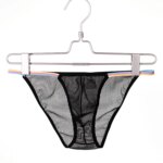 Calzoncillos de cintura baja para hombre, diseño a rayas transparentes, ropa interior suave, cómoda, transpirable, de secado rápido, 5 colores disponibles, S-XL - Imagen 4