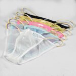 Calzoncillos de cintura baja para hombre, diseño a rayas transparentes, ropa interior suave, cómoda, transpirable, de secado rápido, 5 colores disponibles, S-XL - Imagen 3