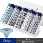 Calzoncillos cómodos de algodón para hombre, ropa interior Sexy de talla grande 5XL, 5 unids/lote, novedad, envío directo