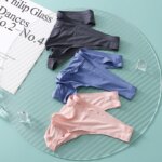 Calzoncillos de hombre de cintura baja, sexy, de seda helada, sin costuras, ligeros y transpirables para verano, con diseño de triángulo pequeño. - Imagen 3