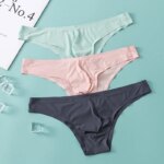 Calzoncillos de hombre de cintura baja, sexy, de seda helada, sin costuras, ligeros y transpirables para verano, con diseño de triángulo pequeño. - Imagen 2