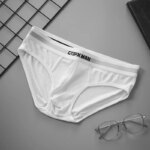 Paquete de 3 Ropa Interior de verano de una sola capa para Hombre, calzoncillos de tiro bajo para Hombre, calzoncillos elásticos cómodos, Ropa Interior para Hombre - Imagen 2