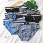 Ropa interior de algodón de alta elasticidad para hombre, pantalones triangulares de cintura baja, calzoncillos cómodos y tra... - Imagen 3