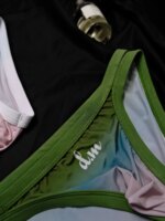 Ropa Interior Masculina de Cintura Baja, Sexy, con Estampado Degradado Triangular, Transpirable, de Nailon, de Secado Rápido,... - Imagen 3