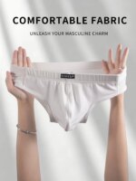 Calzoncillos Bikini Suaves para Hombre, Cintura Elástica Ancha, Bolsa de Soporte 3D, Ropa Interior Transpirable y Agradable para el Uso Diario - Imagen 2