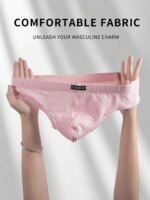 Calzoncillos Bikini Suaves para Hombre, Cintura Elástica Ancha, Bolsa de Soporte 3D, Ropa Interior Transpirable y Agradable para el Uso Diario