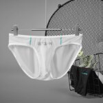 GTOPX, ropa interior para hombre, tela fina de seda helada, una sola capa, convexa en U, cintura baja, calzoncillos translúcidos, bragas deportivas, ropa interior Sexy para hombre - Imagen 3