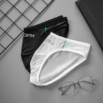 GTOPX, ropa interior para hombre, tela fina de seda helada, una sola capa, convexa en U, cintura baja, calzoncillos translúcidos, bragas deportivas, ropa interior Sexy para hombre - Imagen 2