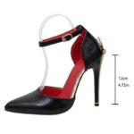 Zapatos de tacón alto de metal dorado, elegantes y sexys, para mujer, modelo de verano 2026, zapatos de vestir negros de diseño, zapatos de fiesta, para eventos y bodas. - Imagen 6