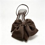 Tacones de Punta Puntiaguda con Tira Trasera para Mujer, Decoración de Lazo, Sandalias de Tacón Alto para Verano, Elegantes Zapatos de Fiesta de Diseñador - Imagen 4