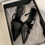 Eilyken, estilo callejero, zapatos de tacón sexis con hebilla y correa para mujer, zapatos de tacón alto finos con punta estrecha, zapatos con talón descubierto para fiesta y banquete - Imagen 3