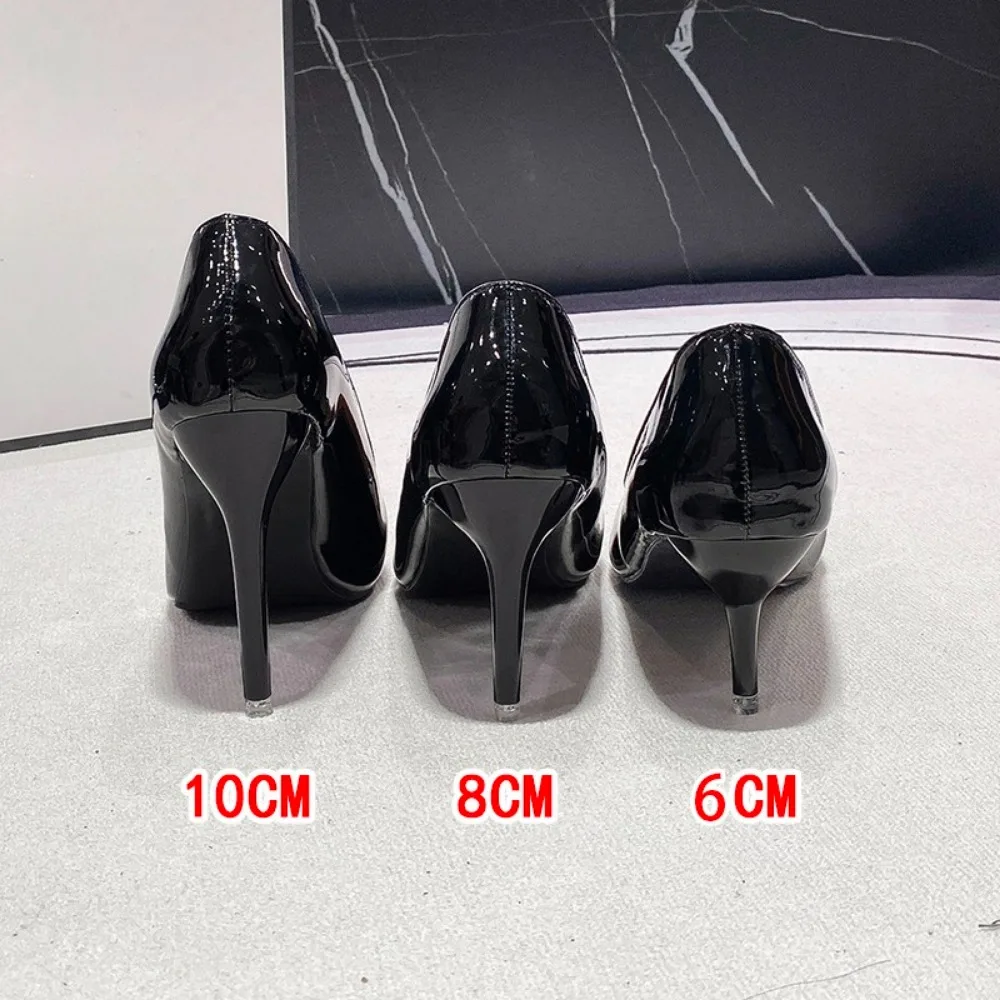 90476-vodeqw.jpg Zapatos de Tacón Alto Negros y Elegantes con Suela Delgada de 6cm, 8cm y 10cm, Estilo Clásico para Oficina, Zapatos de Trabajo Negros para Mujer, Tallas Grandes hasta 43 - Imagen 1